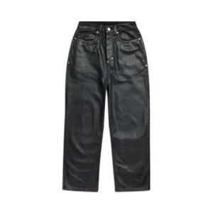 6PM Leather-Look Jeans – Black
