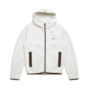 6PM Hooded Roadman Tracksuit Off White with Matching Sweatpants – Premium Streetwear Set